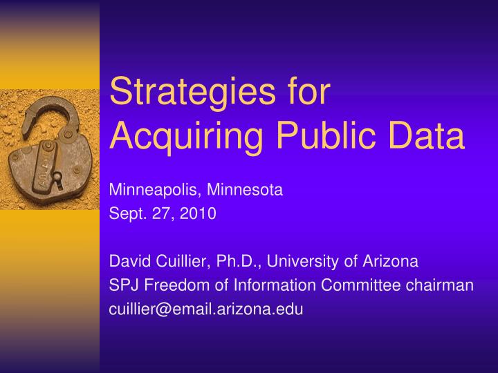 strategies for acquiring public data