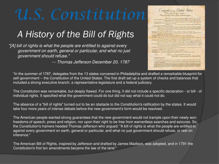 a history of the bill of rights