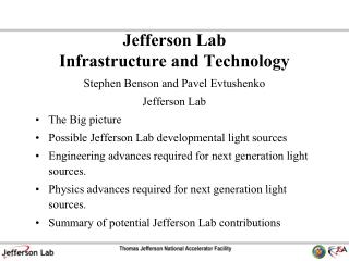 Jefferson Lab Infrastructure and Technology