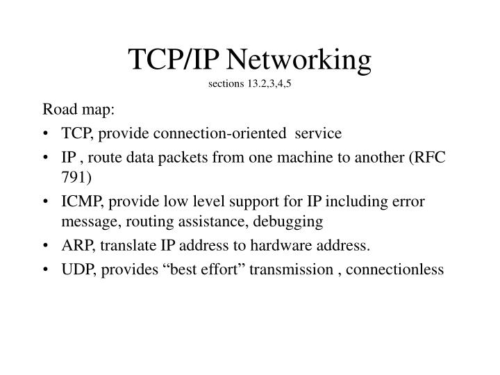tcp ip networking sections 13 2 3 4 5