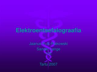 elektroentsefalograafia