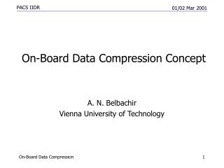 On-Board Data Compression Concept