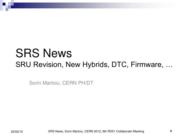 srs news sru revision new hybrids dtc firmware