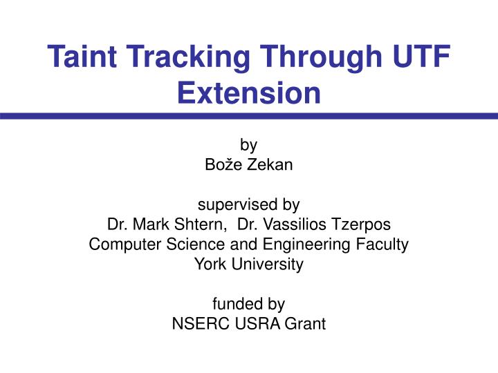 taint tracking through utf extension