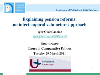 Explaining pension reforms: an intertemporal veto-actors approach