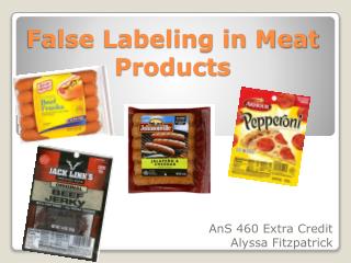 False Labeling in Meat Products