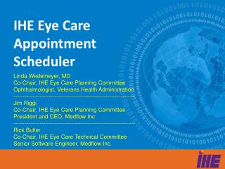 IHE Eye Care Appointment Scheduler