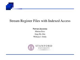 Stream Register Files with Indexed Access