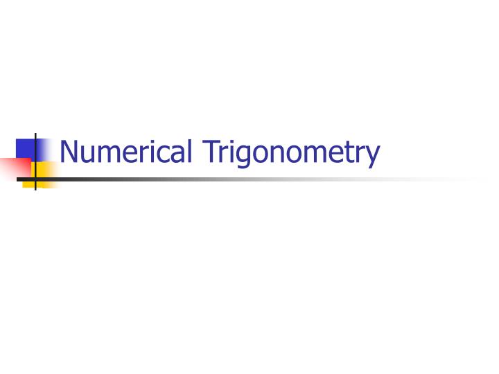 numerical trigonometry
