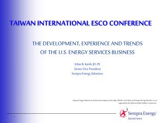 TAIWAN INTERNATIONAL ESCO CONFERENCE