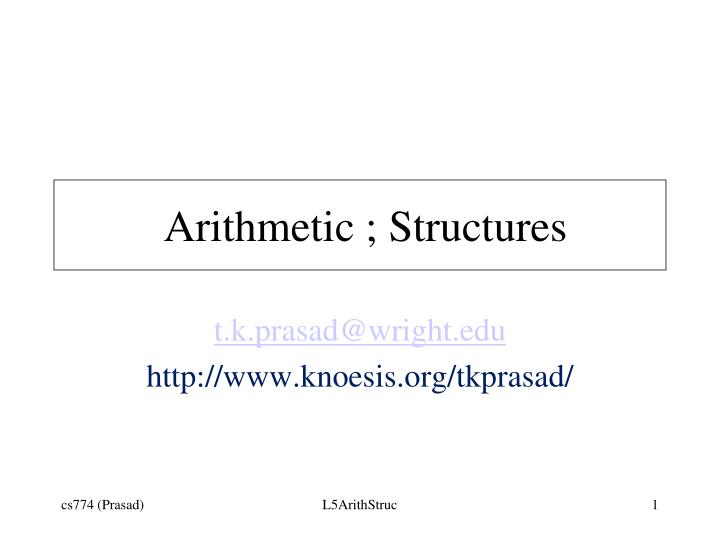 arithmetic structures