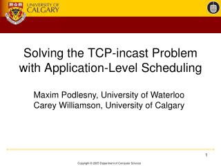 Solving the TCP-incast Problem with Application-Level Scheduling