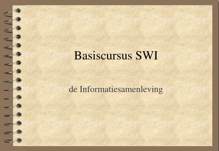 basiscursus swi