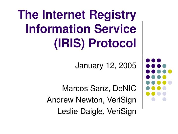 the internet registry information service iris protocol