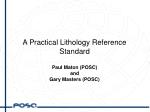 A Practical Lithology Reference Standard - slide 1