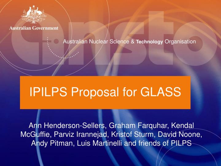 ipilps proposal for glass