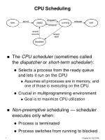 Understanding CPU Scheduling: Function, Goals, and Comparison with Examples - slide 1