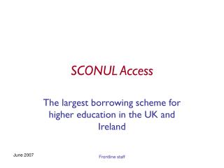 SCONUL Access