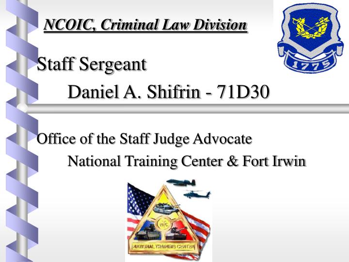 ncoic criminal law division