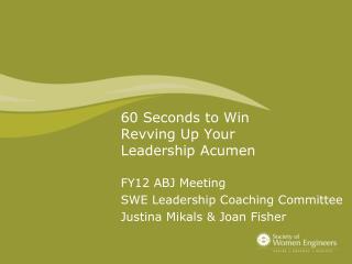 60 Seconds to Win Revving Up Your Leadership Acumen