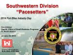 Southwestern Division “Pacesetters” - slide 1