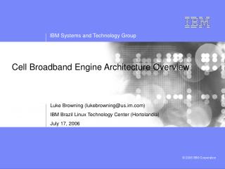 Cell Broadband Engine Architecture Overview