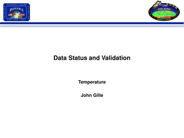 data status and validation