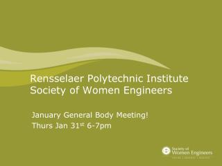 Rensselaer Polytechnic Institute Society of Women Engineers