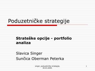 poduzetni ke strategije