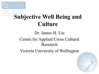 Subjective Well Being and Culture