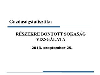 gazdas gstatisztika