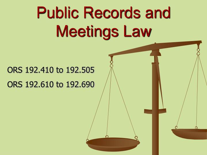 public records and meetings law