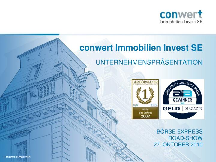 conwert immobilien invest se