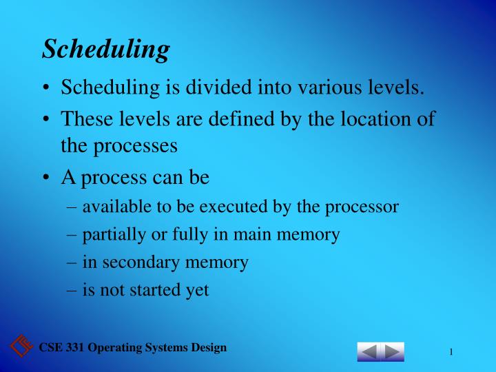 scheduling