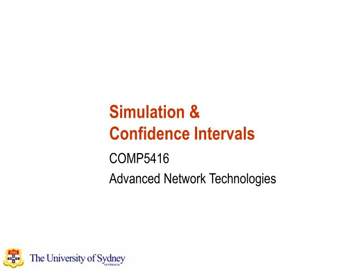 simulation confidence intervals