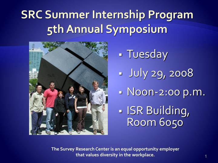 src summer internship program 5th annual symposium