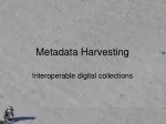 Metadata Harvesting - slide 1