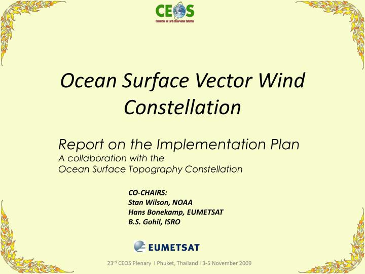 ocean surface vector wind constellation