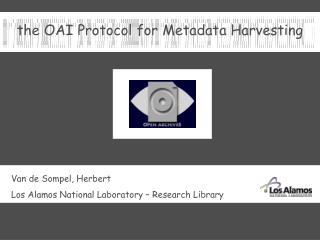 the OAI Protocol for Metadata Harvesting