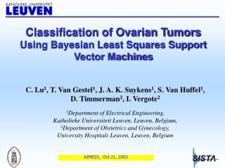 Classification of Ovarian Tumors Using Bayesian Least Squares Support Vector Machines