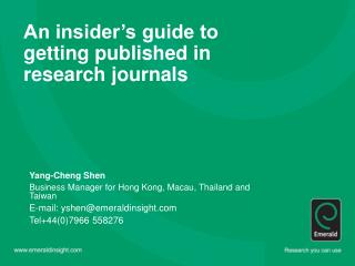 An insider’s guide to getting published in research journals