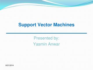 Support Vector Machines