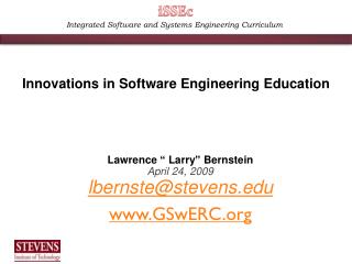 Integrated Software and Systems Engineering Curriculum