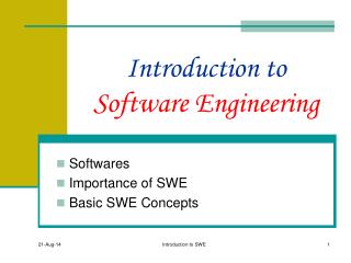 Introduction to Software Engineering