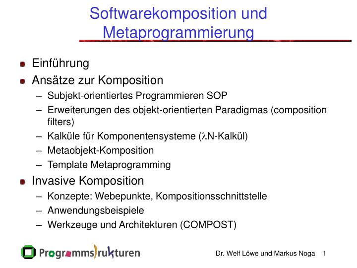 softwarekomposition und metaprogrammierung
