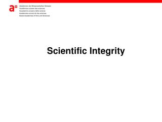 Scientific Integrity