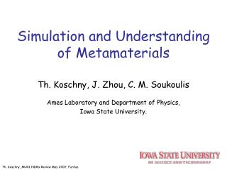 Simulation and Understanding of Metamaterials