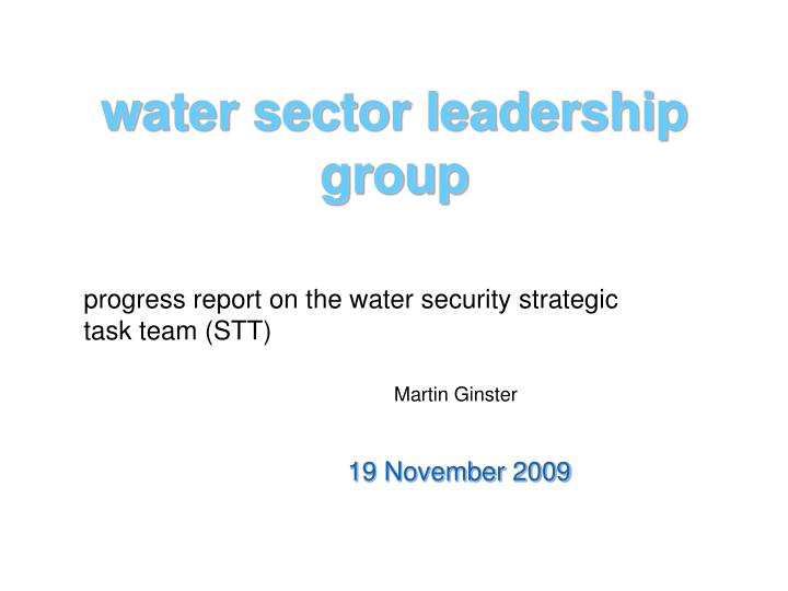 water sector leadership group