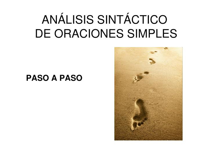 an lisis sint ctico de oraciones simples