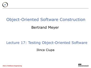 Object-Oriented Software Construction